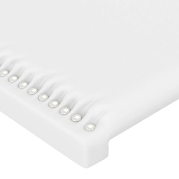 vidaXL Κεφαλάρι Κρεβατιού LED Λευκό 144x5x118/128 εκ 1 τεμ.