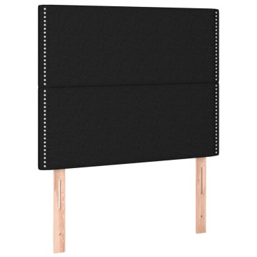 vidaXL Κεφαλάρια Κρεβατιού 2 τεμ. Μαύρο 100x5x78/88cm Υφασμάτινο