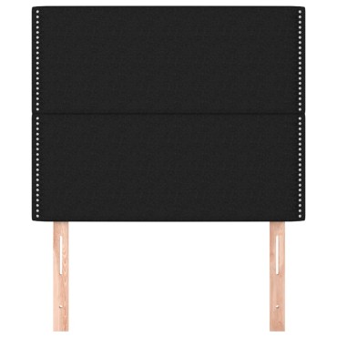vidaXL Κεφαλάρια Κρεβατιού 2 τεμ. Μαύρο 100x5x78/88cm Υφασμάτινο