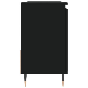 vidaXL Ντουλάπι Μπάνιου Μαύρο 65x33x60cm Επεξεργασμένο Ξύλο 1 τεμ.