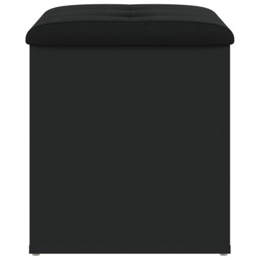 vidaXL Παγκάκι Αποθήκευσης Μαύρο 42x42x45cm από Επεξεργασμένο Ξύλο 1 τεμ.