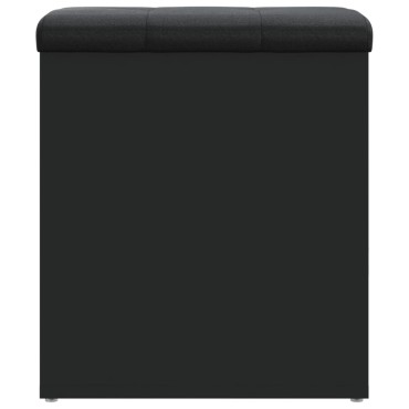 vidaXL Παγκάκι Αποθήκευσης Μαύρο 42x42x45cm από Επεξεργασμένο Ξύλο 1 τεμ.