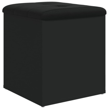 vidaXL Παγκάκι Αποθήκευσης Μαύρο 42x42x45cm από Επεξεργασμένο Ξύλο 1 τεμ.