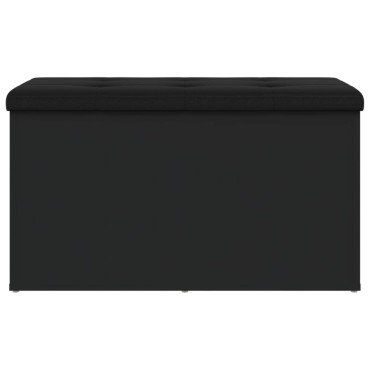 vidaXL Παγκάκι Αποθήκευσης Μαύρο 82x42x45cm από Επεξεργασμένο Ξύλο 1 τεμ.