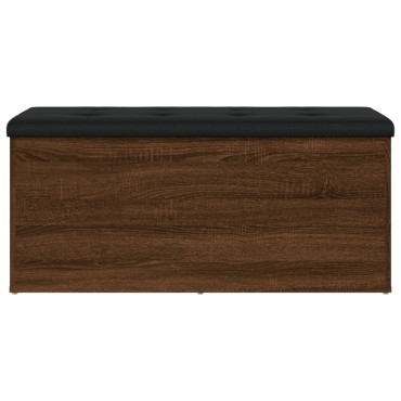vidaXL Παγκάκι Αποθήκευσης Καφέ Δρυς 102x42x45cm από Επεξ. Ξύλο 1 τεμ.