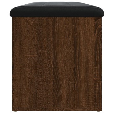vidaXL Παγκάκι Αποθήκευσης Καφέ Δρυς 102x42x45cm από Επεξ. Ξύλο 1 τεμ.