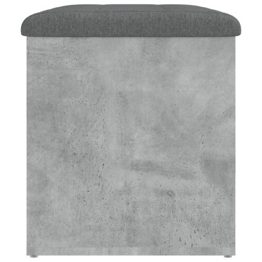 vidaXL Παγκάκι Αποθήκευσης Γκρι Σκυροδεμ. 62x42x45cm Επεξεργ. Ξύλο 1 τεμ.