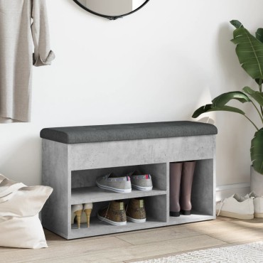 vidaXL Παπουτσοθήκη Γκρι Σκυρ. 82x32x45,5cm από Επεξεργασμένο Ξύλο 1 τεμ.