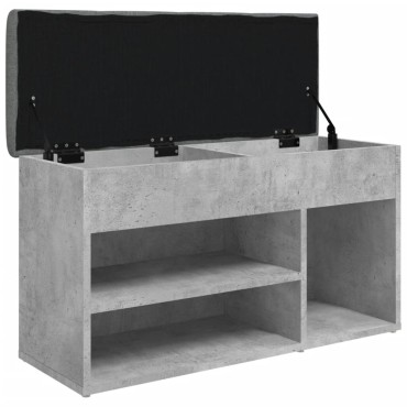 vidaXL Παπουτσοθήκη Γκρι Σκυρ. 82x32x45,5cm από Επεξεργασμένο Ξύλο 1 τεμ.