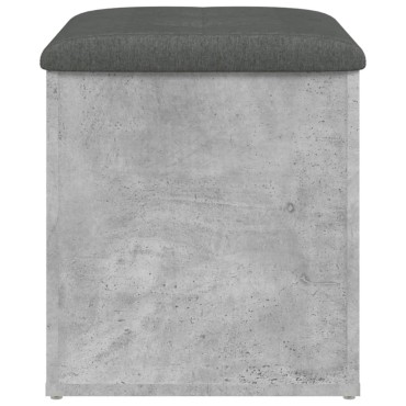 vidaXL Παγκάκι Αποθήκευσης Γκρι Σκυροδεμ. 42x42x45cm Επεξεργ. Ξύλο 1 τεμ.