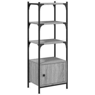 vidaXL Βιβλιοθήκη 3 Επιπέδων Γκρι Sonoma 41x30x109,5cm Επεξεργ. Ξύλο 1 τεμ.