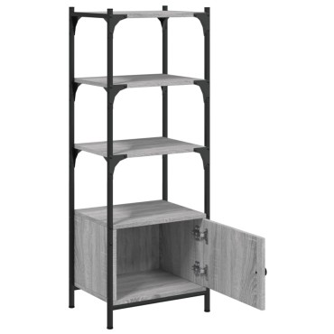 vidaXL Βιβλιοθήκη 3 Επιπέδων Γκρι Sonoma 41x30x109,5cm Επεξεργ. Ξύλο 1 τεμ.