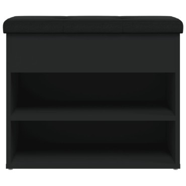 vidaXL Παπουτσοθήκη Μαύρη 62x32x50cm από Επεξεργασμένο Ξύλο 1 τεμ.