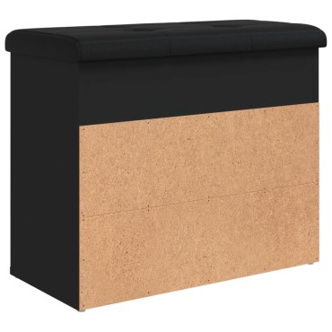vidaXL Παπουτσοθήκη Μαύρη 62x32x50cm από Επεξεργασμένο Ξύλο 1 τεμ.