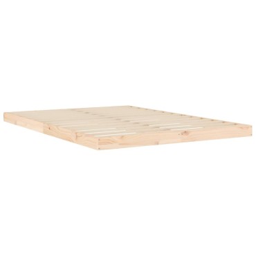 vidaXL Πλαίσιο Κρεβατιού 140x200cm από Μασίφ Ξύλο Πεύκου 1 τεμ. - Διπλό