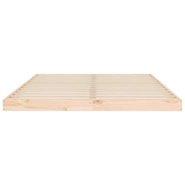 vidaXL Πλαίσιο Κρεβατιού 140x200cm από Μασίφ Ξύλο Πεύκου 1 τεμ. - Διπλό