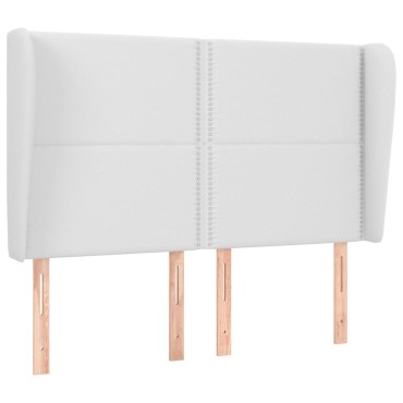 vidaXL Κεφαλάρι με Πτερύγια Λευκό 147x23x118/128cm Συνθετικό Δέρμα 1 τεμ.