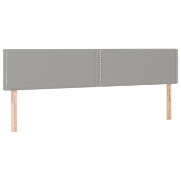 vidaXL Κρεβάτι Boxspring με Στρώμα & LED Αν.Γκρι 180x200 εκ Υφασμάτινο