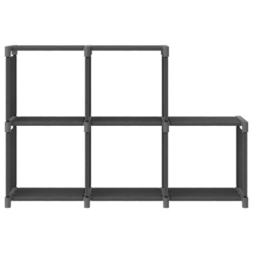 vidaXL Ραφιέρα με 5 Κύβους Γκρι 103x30x72,5cm Υφασμάτινη 1 τεμ.