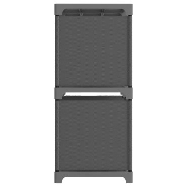 vidaXL Ραφιέρα με 5 Κύβους Γκρι 103x30x72,5cm Υφασμάτινη 1 τεμ.