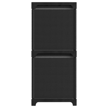 vidaXL Ραφιέρα με 6 Κύβους & Κουτιά Μαύρη 103x30x72,5cm Υφασμάτινη 1 τεμ.