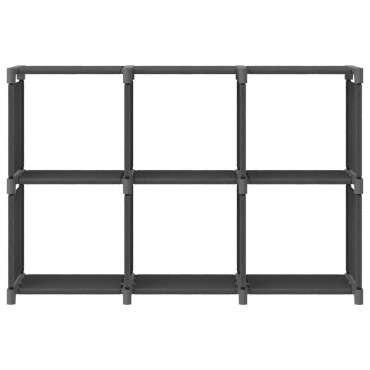 vidaXL Ραφιέρα με 6 Κύβους Γκρι 103x30x72,5cm Υφασμάτινη 1 τεμ.