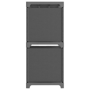 vidaXL Ραφιέρα με 6 Κύβους Γκρι 103x30x72,5cm Υφασμάτινη 1 τεμ.