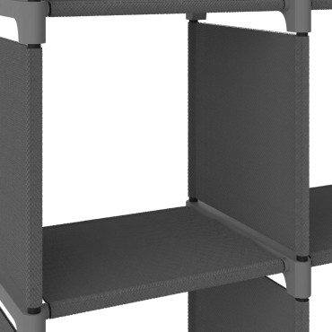 vidaXL Ραφιέρα με 6 Κύβους Γκρι 103x30x72,5cm Υφασμάτινη 1 τεμ.