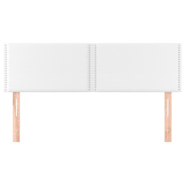 vidaXL Κεφαλάρια Κρεβατιού 2 τεμ. Λευκά 72x5x78/88cm Συνθετικό Δέρμα