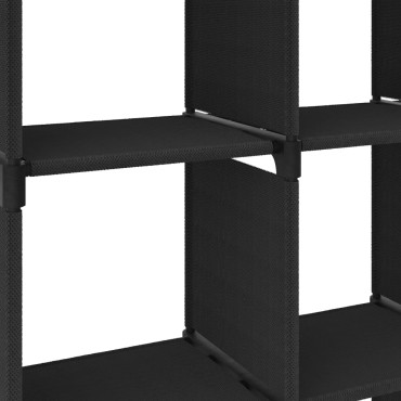 vidaXL Ραφιέρα με 9 Κύβους & Κουτιά Μαύρη 103x30x107,5cm Υφασμάτινη 1 τεμ.
