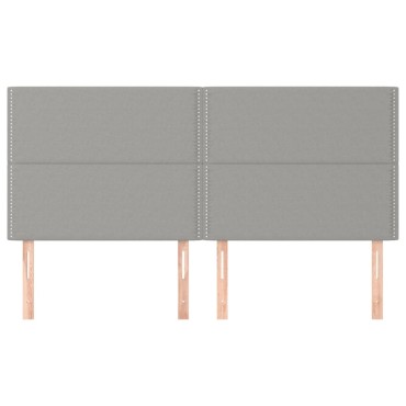 vidaXL Κεφαλάρια Κρεβατιού 4 τεμ. Αν. Γκρι 80x5x78/88cm Υφασμάτινο