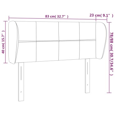 vidaXL Κεφαλάρι με Πτερύγια Taupe 83x23x78/88cm Υφασμάτινο 1 τεμ.