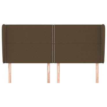 vidaXL Κεφαλάρι με Πτερύγια Σκούρο Καφέ 183x23x118/128cm Υφασμάτινο 1 τεμ.