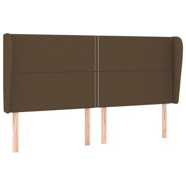 vidaXL Κεφαλάρι με Πτερύγια Σκούρο Καφέ 163x23x118/128cm Υφασμάτινο 1 τεμ.
