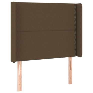 vidaXL Κεφαλάρι με Πτερύγια Σκούρο Καφέ 83x16x118/128cm Υφασμάτινο 1 τεμ.