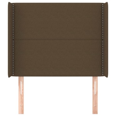 vidaXL Κεφαλάρι με Πτερύγια Σκούρο Καφέ 83x16x118/128cm Υφασμάτινο 1 τεμ.