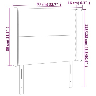 vidaXL Κεφαλάρι με Πτερύγια Σκούρο Καφέ 83x16x118/128cm Υφασμάτινο 1 τεμ.