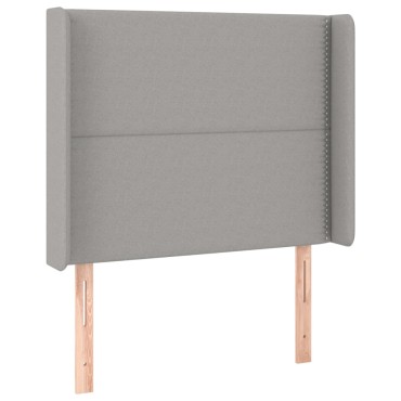 vidaXL Κεφαλάρι με Πτερύγια Ανοιχτό Γκρι 93x16x118/128cm Υφασμάτινο 1 τεμ.