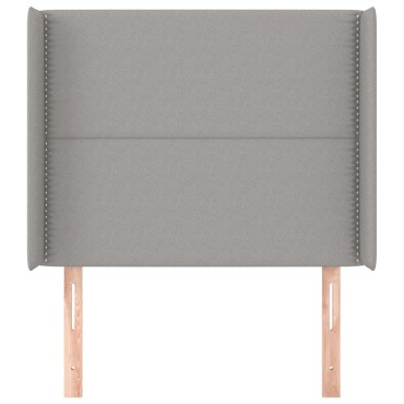 vidaXL Κεφαλάρι με Πτερύγια Ανοιχτό Γκρι 93x16x118/128cm Υφασμάτινο 1 τεμ.