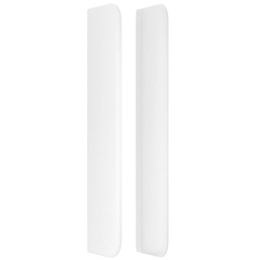 vidaXL Κεφαλάρι με Πτερύγια Λευκό 147x16x118/128cm Συνθ. Δέρμα 1 τεμ.
