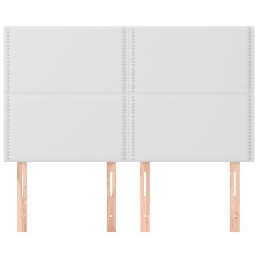 vidaXL Κεφαλάρια Κρεβατιού 4 τεμ. Λευκά 72x5x78/88cm Συνθετικό Δέρμα