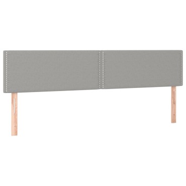 vidaXL Κεφαλάρι Κρεβατιού LED Ανοιχτό Γκρι 180x5x78/88cm Υφασμάτινο 1 τεμ.