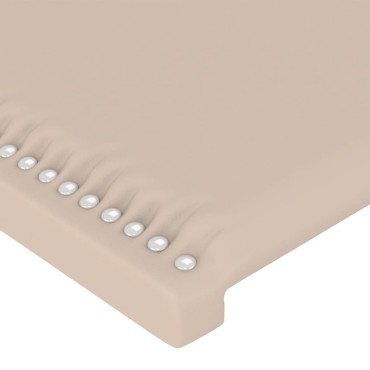 vidaXL Κεφαλάρι με Πτερύγια Καπουτσίνο 93x23x118/128cm Συνθ. Δέρμα 1 τεμ.