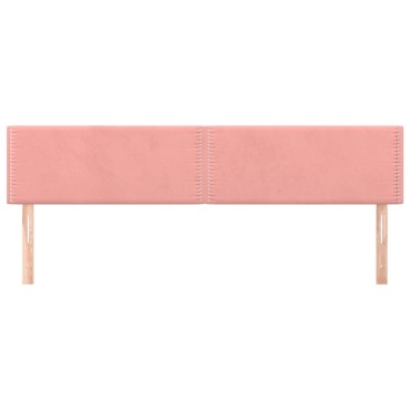 vidaXL Κεφαλάρια Κρεβατιού 2 τεμ. Ροζ 80x5x78/88cm Βελούδινο