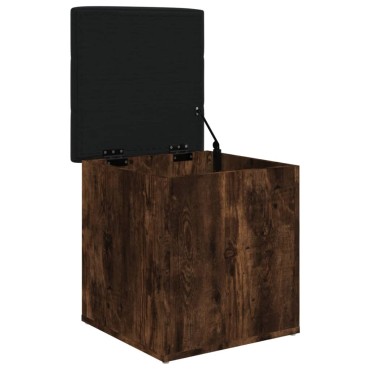 vidaXL Παγκάκι Αποθήκευσης Καπνιστή Δρυς 42x42x45cm από Επεξ. Ξύλο 1 τεμ.