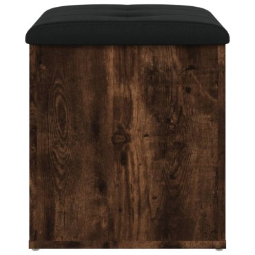 vidaXL Παγκάκι Αποθήκευσης Καπνιστή Δρυς 42x42x45cm από Επεξ. Ξύλο 1 τεμ.