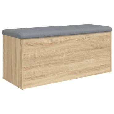 vidaXL Παγκάκι Αποθήκευσης Sonoma Δρυς 102x42x45cm Επεξ. Ξύλο 1 τεμ.