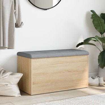 vidaXL Παγκάκι Αποθήκευσης Sonoma Δρυς 82x42x45cm Επεξεργασμένο Ξύλο 1 τεμ.