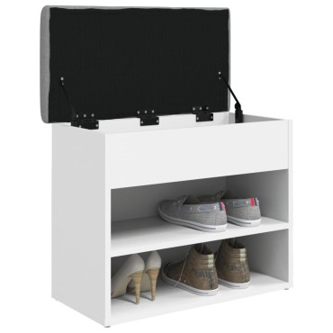 vidaXL Παπουτσοθήκη Λευκή 62x32x50cm από Επεξεργασμένο Ξύλο 1 τεμ.
