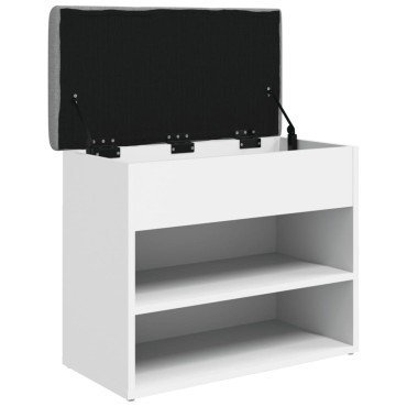 vidaXL Παπουτσοθήκη Λευκή 62x32x50cm από Επεξεργασμένο Ξύλο 1 τεμ.